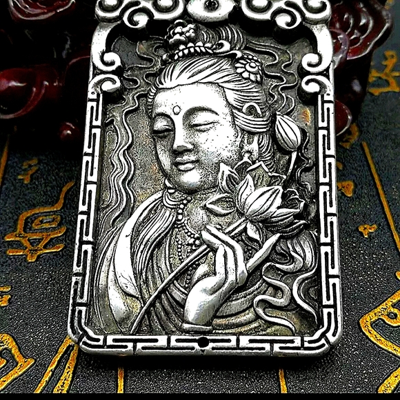 ♥️Collectible Antique Silver Chinese Bullion amulets - Picture 2 of 10